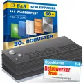 Produktbild: S&R Wasserfestes Schleifpapier für TROCKEN- und NASSPOLITUR, Set 60 Stk.: