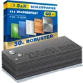 Produktbild: Wasserfestes Schleifpapier Set 60 Stk Schleifblätter Satz Schmirgelpapier Tro...