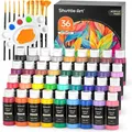 Produktbild: Shuttle Art 36 Acrylfarben 60ml Set 12 Pinsel Palette Acryl Farbe Leinwand