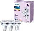 Produktbild: PHILIPS LED Classic GU10 Lampen 3-er Pack (50 W), Reflektor LED Spots mit warmweißem Licht, energiesparende Lampen mit langer Nutzlebensdauer, Warmweiß