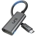 Produktbild: uni USB C auf HDMI Adapter 4K@60Hz aus Aluminium, Thunderbolt 3/4 kompatibel, kompakter Typ C zu HDMI Adapter für iPhone 15 Pro, MacBook Pro/Air, iPad Pro/Air, iMac, Galaxy, Surface, Pixelbook usw.
