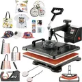 Produktbild: VEVOR Hitzepresse 8in1 Transferpresse 38x30cm Heißpresse T-Shirtpresse Textildruck