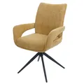 Produktbild: B-Ware Esszimmerstuhl MCW-O78, drehbar Textil Chenille (310g/m²), senfgelb