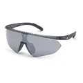 Produktbild: adidas Sport SP0015 Herren-Sonnenbrille, Schlanke und Leichte Sport-Sonnenbrille, Masken-Form, Verpsiegeltes Rauchglas, Grau