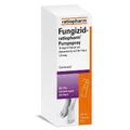 Produktbild: Fungizid-ratiopharm® Pumpspray mit dem Wirkstoff Clotrimazol. Zur schonenden Behandlung verschiedener Pilzerkrankungen der Haut, wie z. B. Fußpilz, 10 mg/ml Spray