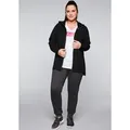 Produktbild: Sweatjacke SHEEGO, Damen, Gr. 52/54, schwarz, 70% Viskose, 26% Polyamid, 4% Elasthan, Sweatjacken Sweatjacke