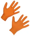 Produktbild: Kerbl Nitril Einmalhandschuh X-Grip, 240 mm, 50 Stück, Gr. XL, orange, 1530