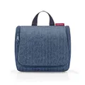 Produktbild: reisenthel Toiletbag Praktische Kulturtasche mit Haken, wasserabweisendes Material - Herrinbone dark blue