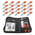 Produktbild: ARLI RJ45 Netzwerk Werkzeug Set 20x Netzwerkstecker Netzwerk Stecker Modular Zugentlastung Einführhilfe für Verlegekabel Cat7 Cat6a Cat8.1 Crimpzange Abisolierer LSA Anlegewerkzeug Netzwerktester