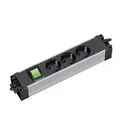 Produktbild: Bachmann STEP ALU 3xCEE7/3 1xSchalter GST18 Einbau-Tischsteckdosenleiste, 906.18801 schwarz