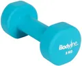 Produktbild: Bodyline Hantel aus Gusseisen, bezogen mit Neopren, 3 kg, stoßfest und rutschfest, Einzelhantel, Fitnessstudio und HomeGym