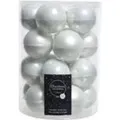Produktbild: Kaemingk Weihnachtsbaumkugeln Glas  4 cm Winterweiss 18 Stueck