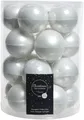 Produktbild: Kaemingk Weihnachtsbaumkugel Weihnachtsbaumkugeln Glas Ø 4 cm winterweiß 18 Stück