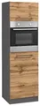 Produktbild: KOCHSTATION Backofenumbauschrank KS-Tulsa 60 cm breit, 200 cm hoch, für Einbaubackofen, schwarze Metallgriffe