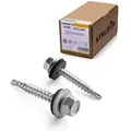Produktbild: STRÜBER Schrauben- und Dübel-Set Trapezblechschrauben - Selbstbohrende Bohrschrauben mit Dichtscheibe, (250 St) 4.8 mm x 55 mm