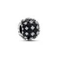 Produktbild: PANDORA Moments Rundes Schwarzes Pavé-Charm aus Sterling Silber mit Zirkonia, Kompatibel Moments Armbänder, 792630C04