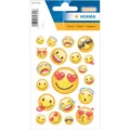 Produktbild: HERMA 15325 Sticker Happy Smile, Transpuffy aus Kunststoff, Transpuffy, permanent, 1 Blatt / 19 Sticker