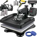 Produktbild: VEVOR 1200W 38 x 38 cm Hitzepresse 8 in 1 T-Shirtpresse Transferpresse T-shirt