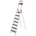 Produktbild: Hailo L100 TopLine Stehleiter 7 Stufen mit Ablage Haushaltsleiter Aluminium