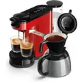 Produktbild: Philips Senseo HD6592/84 - Kombi-Kaffeemaschine - 1 l - Kaffeepad - Gemahlener Kaffee - 1450 W - Schwarz - Rot