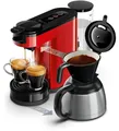 Produktbild: Philips Senseo® Switch 2-in-1 Pad und Filter Kaffeemaschine mit Thermo Kanne + Intensitätsregler, Rot (HD6592/84)