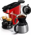 Produktbild: Philips Senseo Switch 2-in-1 Pad- & Filterkaffeemaschine HD6592/84 | 1L Wassertank | Kaffeestärke einstellbar | rot