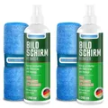 Produktbild: Blum Manufaktur Bildschirmreiniger 2 x 250 ml + 30x30 cm Mikrofasertuch supersoft 365GSM - Screen Cleaner - Display Reiniger