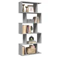 Produktbild: vidaXL Raumteiler, Raumteiler-Bücherregal 5 Etagen Grau Sonoma 70x24x161 cm