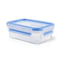 Produktbild: EMSA Clip & Close Frischhaltedose, rechteckig, 0,55 L, Aufbewahrungsbox, 100 Prozent dicht, spülmaschinen-, gefrier-, mikrowellenfest, Transparent, Blau, Made in Germany, 508538