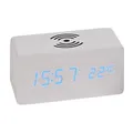 Produktbild: Atlanta 1129/0 Tischwecker WIRELESS CHARGING weiß digital Temperatur Datum
