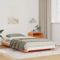 Produktbild: Bodenbettgestell Wachsbraun 100 X 200 Cm Massivholz Kiefer Vidaxl