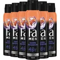 Produktbild: Fa Men Deodorant & Bodyspray Dark Passion (6x 150 ml), Deospray mit sinnlich-frischem Duft, Deo ohne Aluminium für bis zu 48 h Schutz, hinterlässt keine Rückstände
