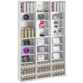 Produktbild: VEVOR Medienaufbewahrungsschrank, 9-lagiges DVD-Regal für bis zu 756 CDs, verstellbare CD-Regale mit 27 Fächern, schützt und organisiert Musik-, Fi