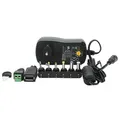 Produktbild: Universal Steckernetzteil, 3-12V DC, 1,5A, 18W mit 6 Steckern + USB & Terminal Adapter - Schwarz