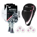 Produktbild: Butterfly® Timo Boll Vision 3000 Tischtennisschläger | Tischtennis Racket Bat TT Profi Wettkampfschläger für technisch fortgeschrittene Spieler | ITTF zertifizierter Wakaba Belag | Griffform konkav