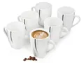 Produktbild: SÄNGER Becher Bilgola Black Lines Kaffeetassen-Set, Weiß, 6-tlg., Porzellan, 250 ml, Premium Collection