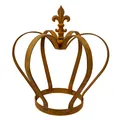 Produktbild: Edelrost Krone mit Lilie - 40 cm hoch - Rost Gartendeko rostige Metall Deko