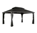 Produktbild: Sojag Messina 1216 Pavillon mit festem Dach mit Moskitonetz 4x5 m
