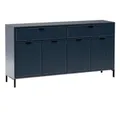 Produktbild: Sideboard in Indigo blau mit Rillenoptik 165 cm LAURO-161
