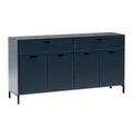 Produktbild: Lomadox Sideboard LAURO-161, Anrichte Kommode Indigo blau Rillenoptik 165 cm Wohnzimmer Esszimmer