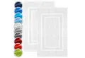 Produktbild: NatureMark Badematte 2er-Set Badvorleger 50x80cm, strapazierfähig, Baumwolle, rechteckig, Badematte 2-tlg., Duschmatte Duschvorleger, Premium Qualität, 50x80cm, Weiß