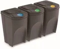 Produktbild: Sortibox Mülleimer Mülltrennsystem Abfalleimer Behälter 3x35L Grau