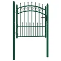 Produktbild: Zauntor mit Spitzen Stahl 100x100 cm Grün