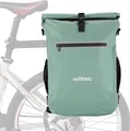 Produktbild: Wiltec Gepäckträgertasche grün, Fahrradtasche Rucksack 20 l Stauraum, Gepäcktasche mit Laptopfach, wasserresistente Fahrrad Tasche