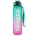 Produktbild: Trinkflasche mit Zeitmarkierung Deutsch Trinkerinnerung, Flasche mit Zeitmarkierung, 1l Trinkflasche Motivation, Trink Erinnerungshilfe und Wasserflasche mit Zeitmarkierungen auf Deutsch, BPA-frei