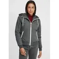 Produktbild: OXMO Kurzjacke OXTila Übergangsjacke mit kontrastfarbenem Reißverschluss grau L