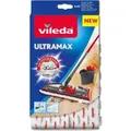 Produktbild: Vileda Ultramax Microfaser 2in1 Ersatzbezug für feuchter Bodenwischer - Rot/Weiß