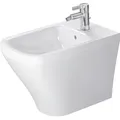 Produktbild: Duravit Stand-Bidet DuraStyle back to wall 57cm mit Überlauf, mit Hahnlochbank, 1 Hahnloch, 2284100000, Farbe: Weiß