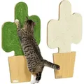 Produktbild: Kratzmatte Katze, 2er Set Katzenkratzbretter Aus Juteseil, Katzen Kratzbrett Mit Haken, Kratzwand Für Katzen Im Kakteen-design, 30 X 60 Cm - Pawhut