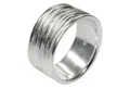 Produktbild: SILBERMOOS Silberring XL Eleganter Strukturring, 925 Sterling Silber